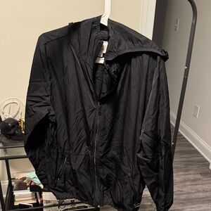 Aerie offline Black Hooded windbreaker Jacket